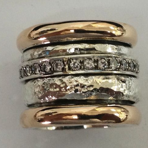 Anel Vintage Dourado Grosso